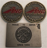 (3) Military Challenge Coins