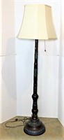 Metal Floor Lamp with Floral Motif