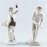 TWO CAPODIMONTE CLASSICAL STYLE FIGURES