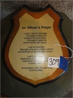 An Officers Prayer Plaque