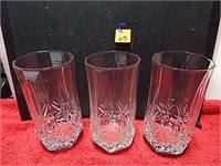 3ct Drinking Glasses 6" T