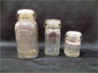 Vintage Jars w/lids-Acme & Atlas