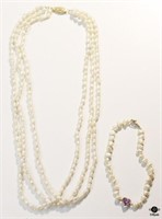 Fresh Water Pearl Necklace & Bracelet