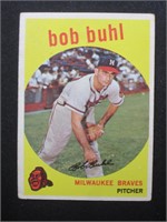 1959 TOPPS #347 BOB BUHL MILWAUKEE BRAVES