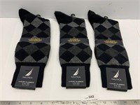 New 3 Pr Men’s Luxury Classic  Dress Socks Nautica