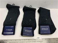 New 3 Pr Men’s Luxury Dress Socks Polo Ralph