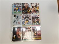 Assorted Packers 91 Football Cards, 2 Sheets