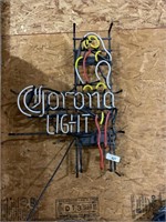 Corona light neon sign.