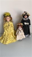 Bradley doll & (2) antique porcelain/bisque dolls