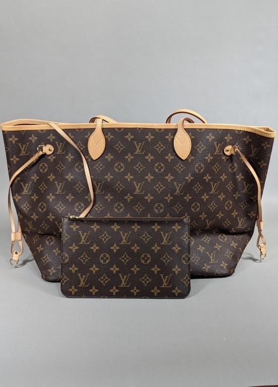 Louis Vuitton Neverfull GM Tote w/ Sm. Clutch Bag