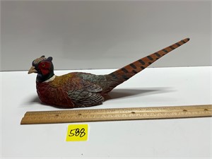 Rooster Pheasant Sculpture-signed