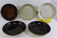 Five Vintage Pie Plates - One With Cows!