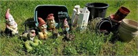 Garden Gnomes & Plastic Planters