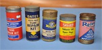 Vtg cardboard tube patch kits, dating back to 1925