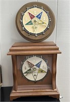Order of eastern star mantle clock and wall clock