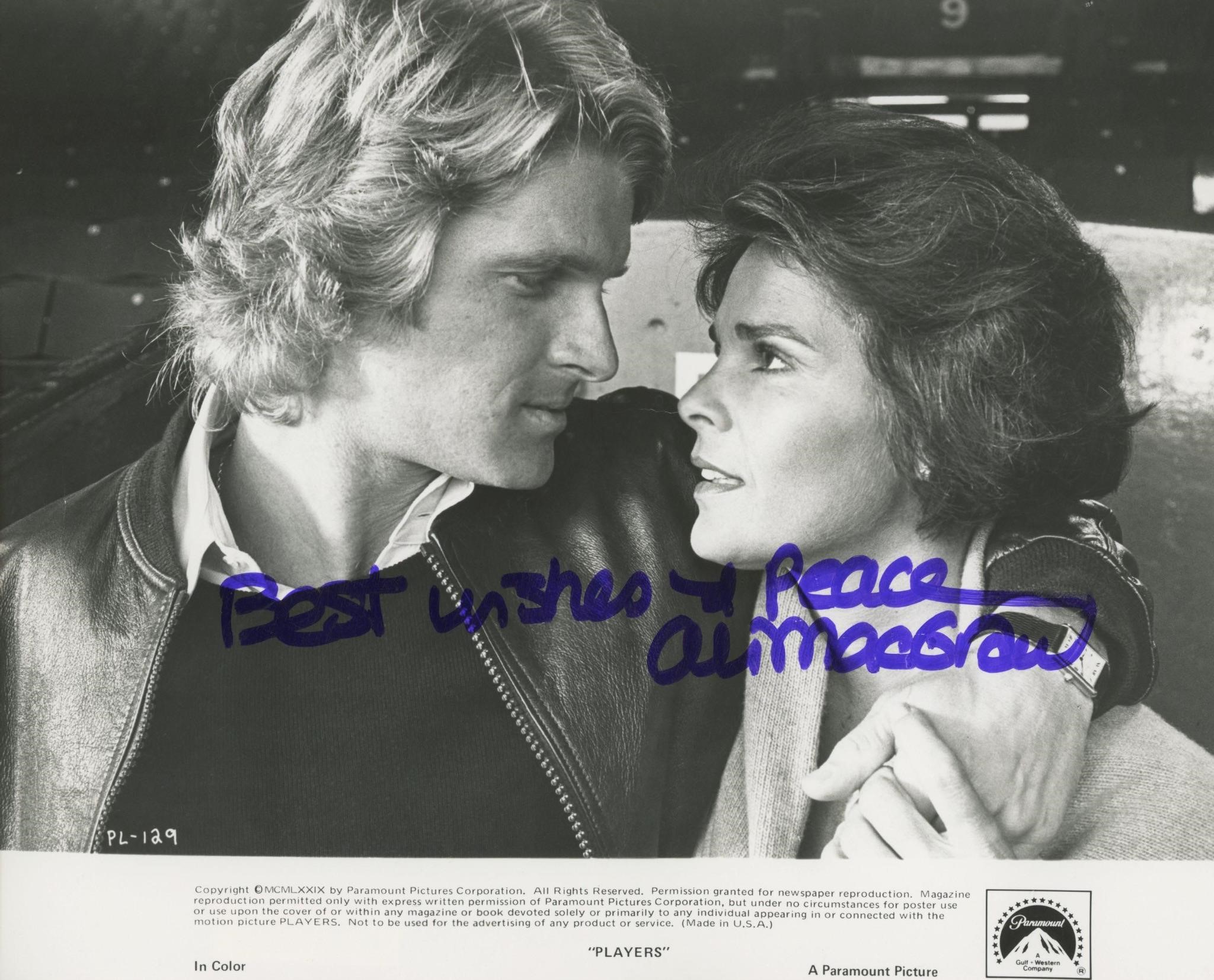 Players Ali MacGraw signed movie phpto