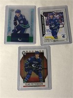 3 Elias Pettersson Hockey Cards With Rookies