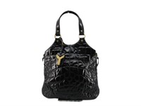 Yves Saint Laurent Croc Embossed Shoulder Bag