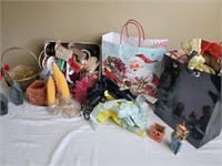 Cloth ribbon, fall/Halloween candles, gift bags