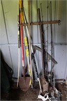 Fishing Poles, Buck Saw, Gardening