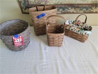 4 older Longaberger baskets