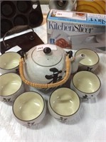 Seven piece tea set