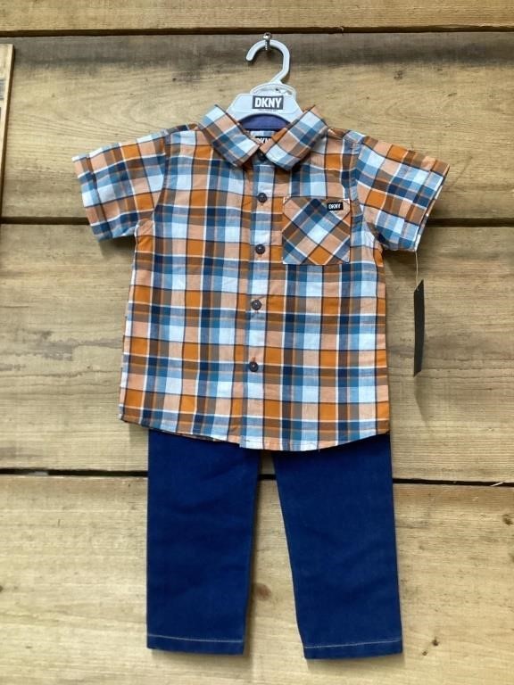 new DNYK two-piece shirt and pants (size 2T)
