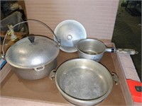 Guardian set hammered metal pots and pans & lids