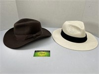 Indiana Jones Hat and White Sun Hat