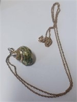 Marked 1/20 GF Shell Necklace- 1.7g