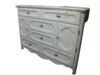 Large, white, sideboard with doors and drawers
