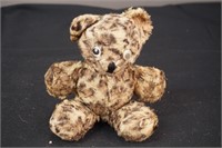 Leopard Mohair Teddy Bear with Googly Eyes