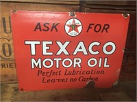oriinal enamel Texaco oil rack sign