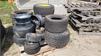 Assorted lawn & garden tires