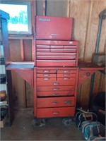 rolling toolbox top is SNAP ON bottom is Waterloo