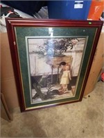 Framed print of two kids that broke a vase