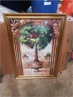 Framed print of a palm tree