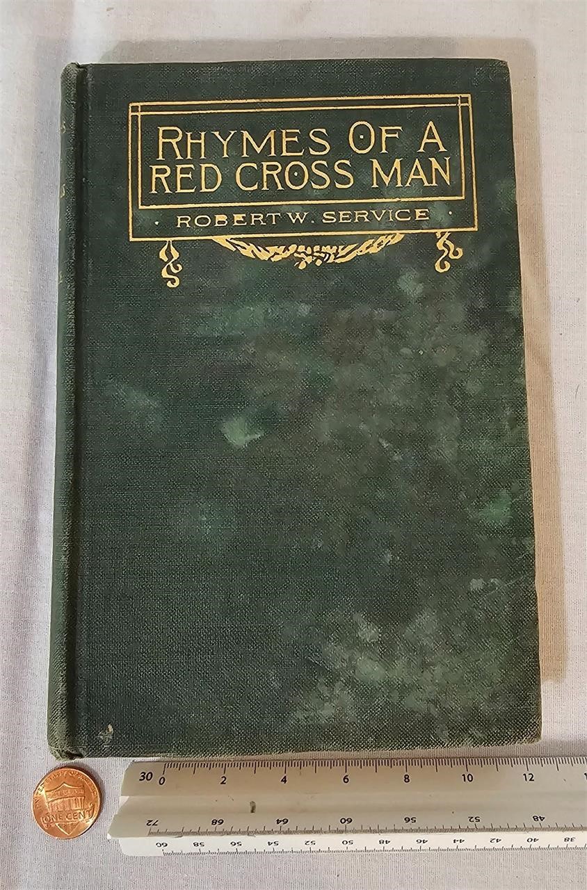 1916 Rhymes of a Red Cross Man HC book, R. Service