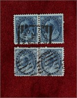 CANADA 1899 USED QV NUMERAL PAIRS #79 & 79b