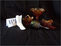 FENTON BOOT & ASST. GLASS PIECES