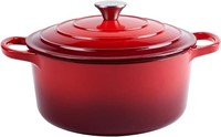 Alathote 6 Quart Enameled Cast Iron Dutch Oven