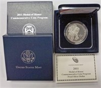 2011 US Mint Medal of Honor Proof Commemorative Si