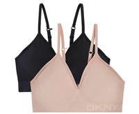($39) DKNY Seamless Energy Bra, 2-pack,Size: L/G