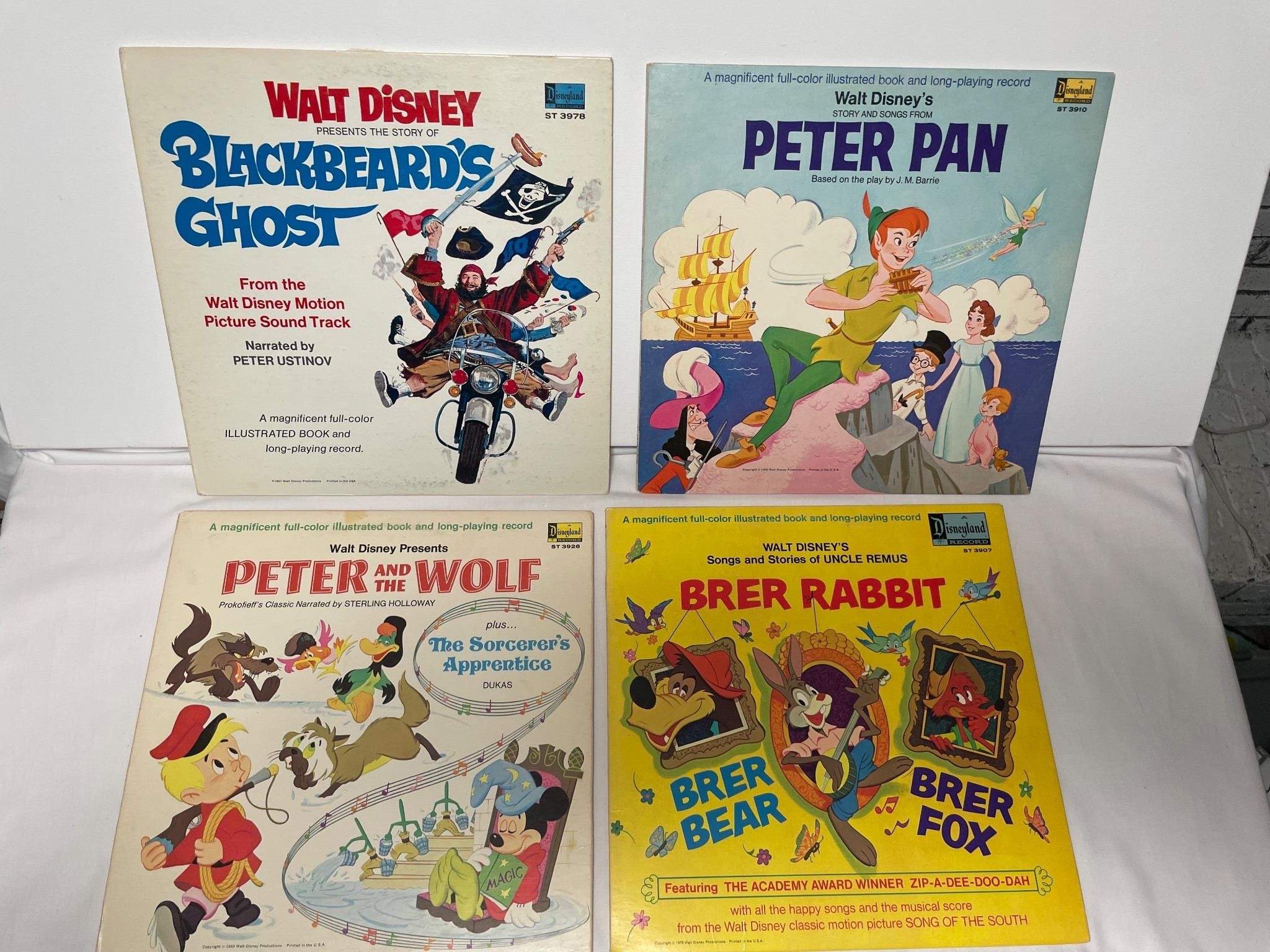 4 Vintage Disney Record Books