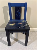 Hand Painted Child's Chair w Scotty Dog Detail
