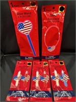 5pkgs Patriotic Glow Wand and Necklaces NEW