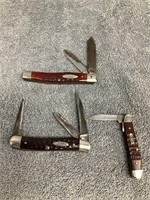 3 Case Knives  (For Parts or Repair)