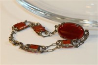 Antique Carnelian bracelet, 7”