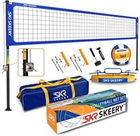 $150  Outdoor Heavy Duty Volleyball Net Set, Blue