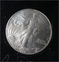 Silver Eagle 1oz Fine Silver 1992